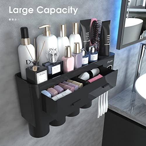 iHave Wall Mounted Toothbrush Holder with Dispenser