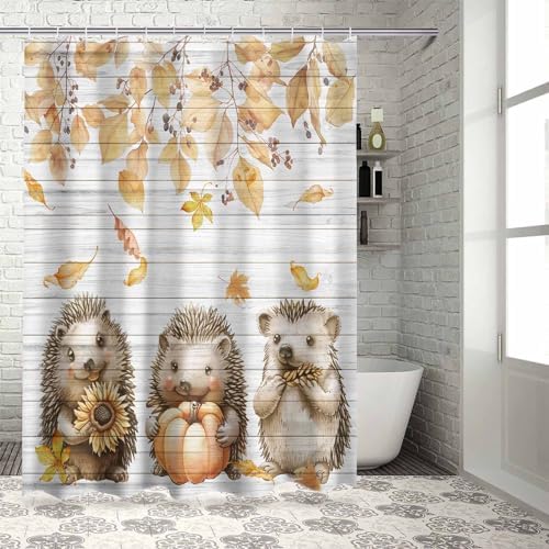 72 Inches Textured Shower Curtain Set with 12 Hooks