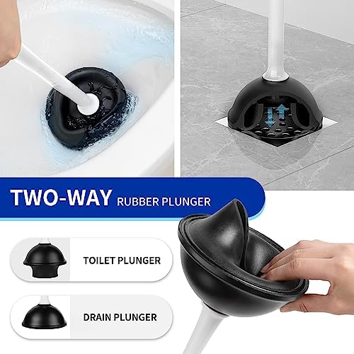 MRSIGA Toilet Plunger and Brush Set with Holder