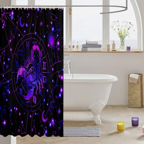 Feelyou Scorpio Shower Curtain 72x72 Constellation Design
