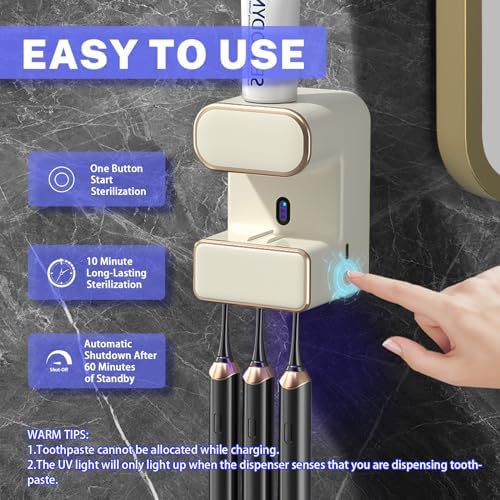 Wekity Automatic Toothpaste Dispenser with 3 Slots