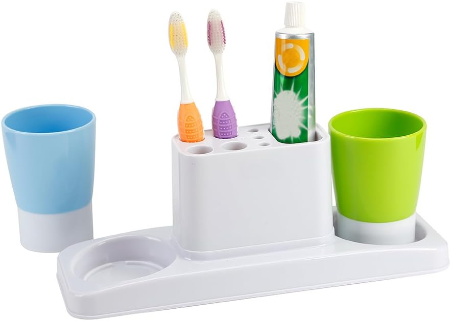Eslite Bathroom Toothbrush Paste Holder Organizer