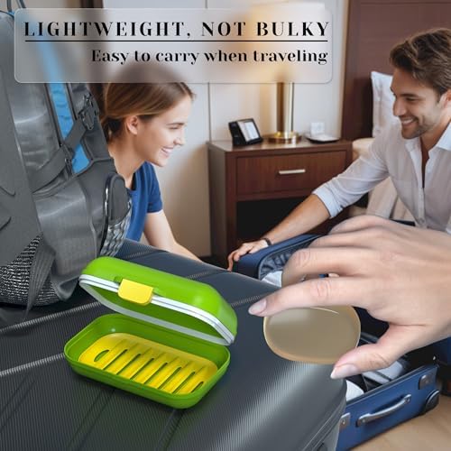Leakproof Travel Soap Case with Silicone Seal and Drain Tray