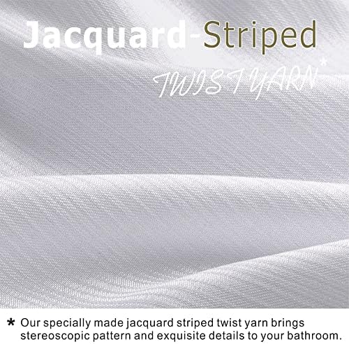 Popkozzi White Linen Textured Shower Curtain 72x72 1