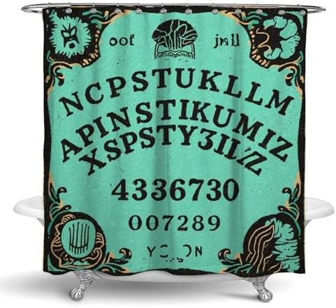 Magical Witchcraft Spirit Board Shower Curtain with 12 Hooks 72x72 Inch