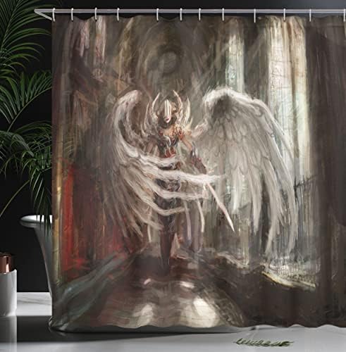 Ambesonne Fantasy Shower Curtain with 12 Hooks 69 x 70
