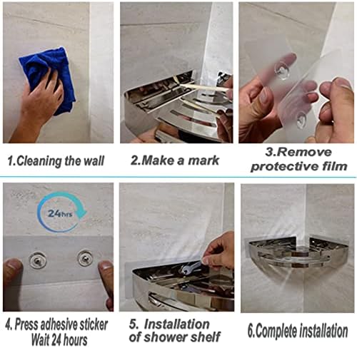 Gueryee Shower Caddy Sticker Replacement 2Pcs