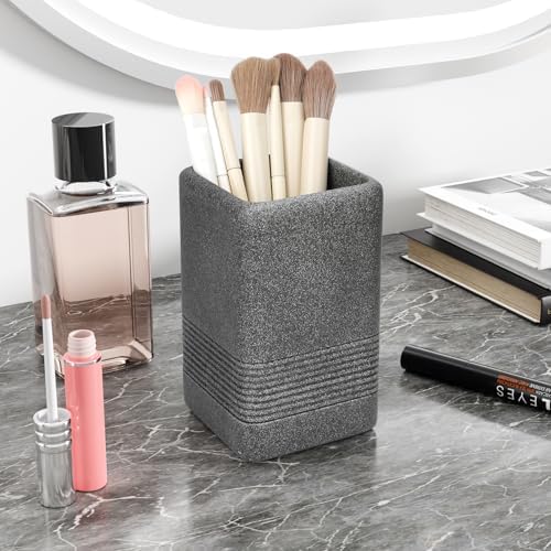 INIUNIK 2PCS Resin Toothbrush Holder Set Dark Grey