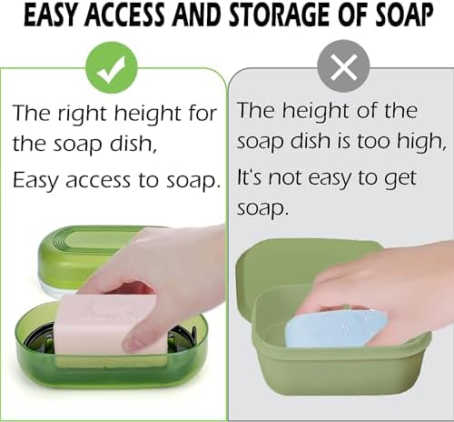 Travel Soap Case with Lid - 3-Layer Design Leak-Proof Portable