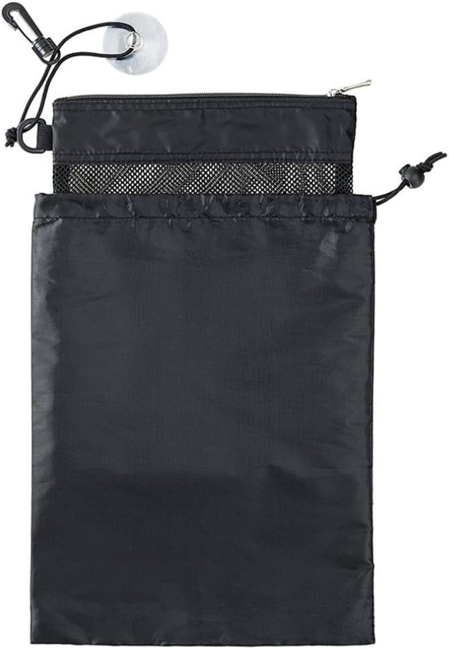 Shower Bag Tote with Zipper and Drawstring