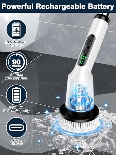 CTMAST Electric Spin Scrubber with IPX7 Waterproof 2 Speed