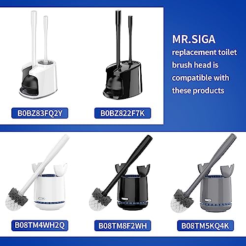 MRSIGA Premium Toilet Brush Replacement Head 2 Pack