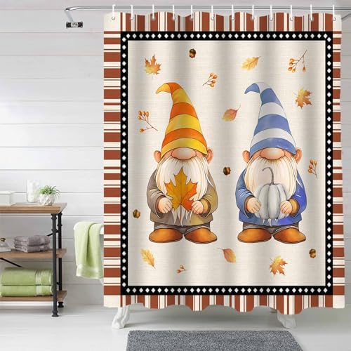 Funnywall88 72x72 Inch Dwarfs Retro Shower Curtain Set with 12 Hooks