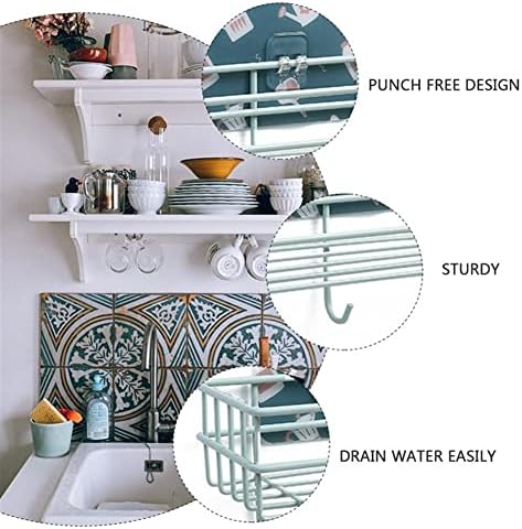 BAHELS Shower Caddy Green Wall Mounted Organizer 1