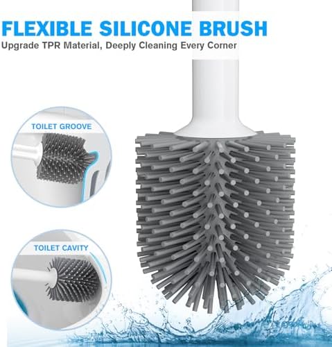 TRENTI 2-in-1 Toilet Plunger and Brush Set with Holder