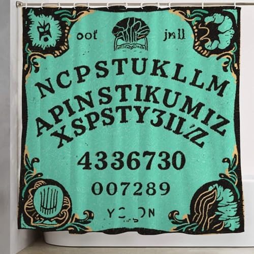 Magical Witchcraft Spirit Board Shower Curtain with 12 Hooks 72x72 Inch