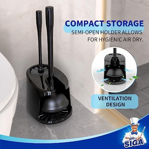 MRSIGA Premium Toilet Brush Replacement Head 2 Pack