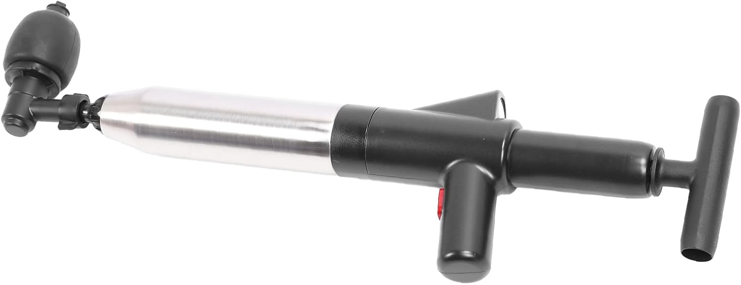 Dpofirs Toilet Plunger with Stainless Steel Handle and Air Pump