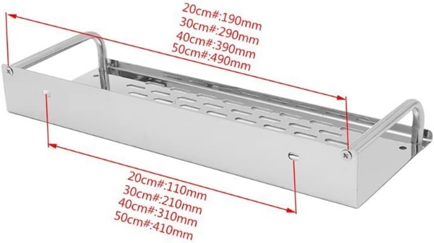 BAHELS Shower Caddy Stainless Steel Wall Mounted Shelf 20cm