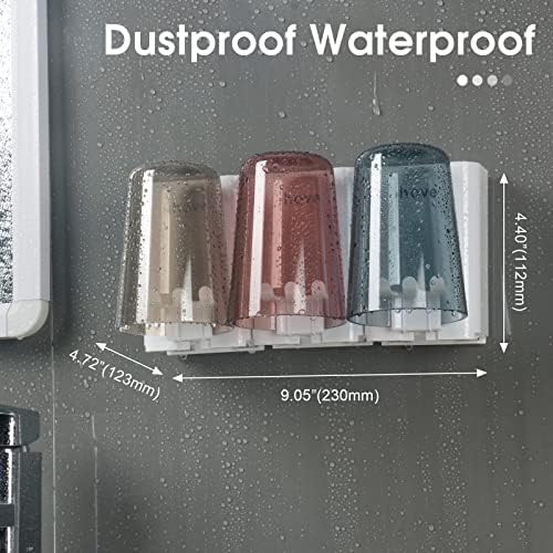 iHave Wall Mounted Toothbrush Holder with Toothpaste Squeezer Set