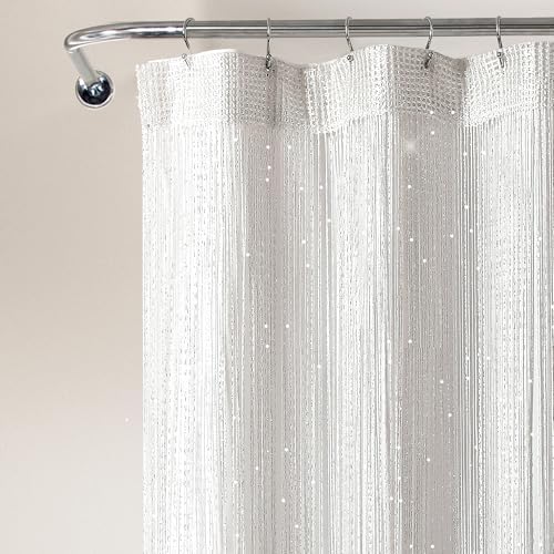 Lush Decor Night Sky String Thread Shower Curtain Set