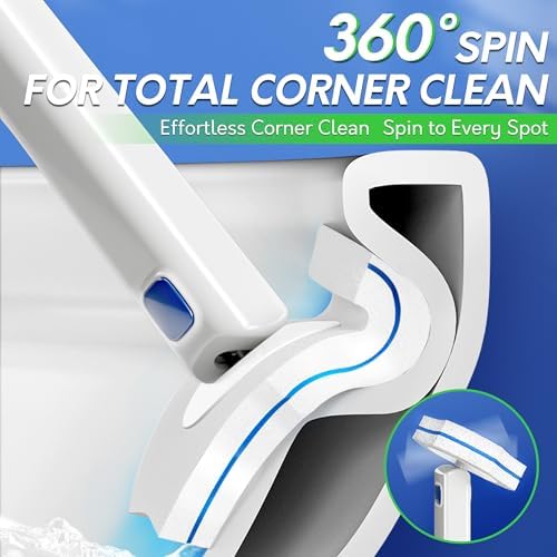 BOOMJOY Toilet Brush Set with 15 Refills and Holder 1