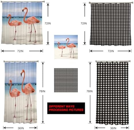 72 Inch Christmas Shower Curtain Set with 12 Hooks