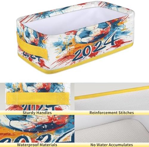 Soccer Balls Toilet Tank Topper Paper Basket