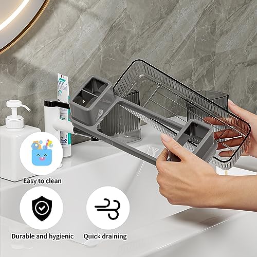 Vowupt Toothbrush Holder Set 2 Cups Organizer
