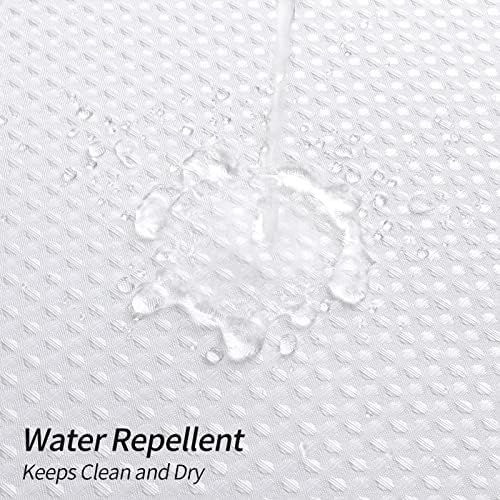 MitoVilla White Waffle Shower Curtain 36x74