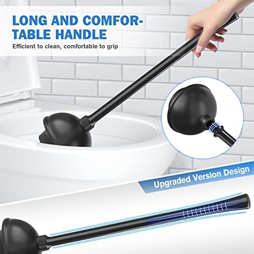 Trenti Toilet Plunger and Brush Set with Caddy Stand
