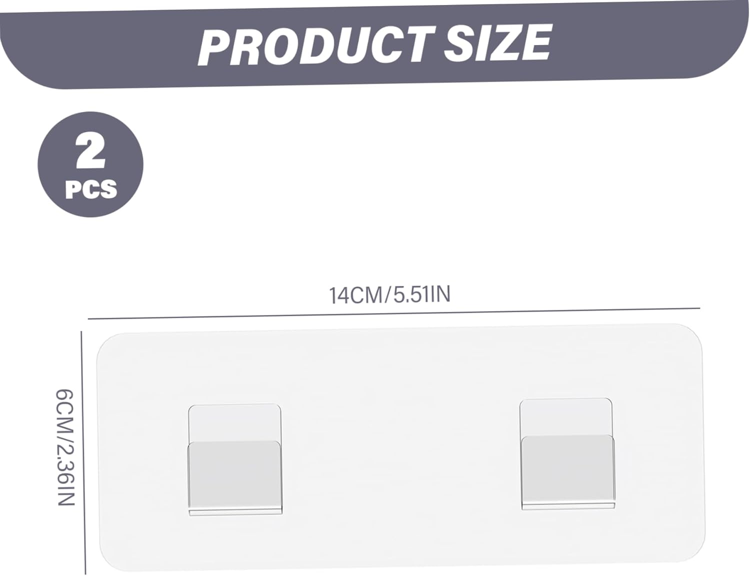 ESiiFuu Adhesive Replacement Sticker 2Pcs for Shower and Kitchen