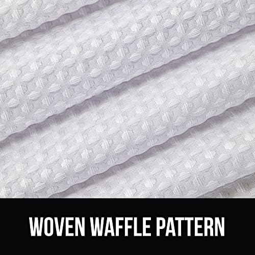 GORILLA GRIP White Bath Bundle with 30x20 Mat 72x78 Shower Curtain