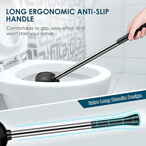Roleader Toilet Plunger Brush Set with Covered Caddy
