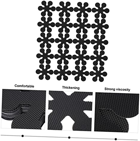Ciieeo 20pcs Non-Slip Bath Stickers Waterproof Safety Adhesive Sticks Black