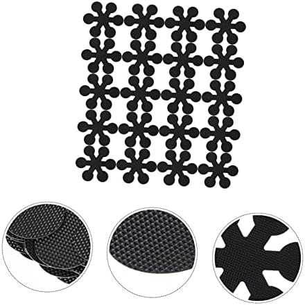 Ciieeo 20pcs Non-Slip Bath Stickers Waterproof Safety Adhesive Sticks Black
