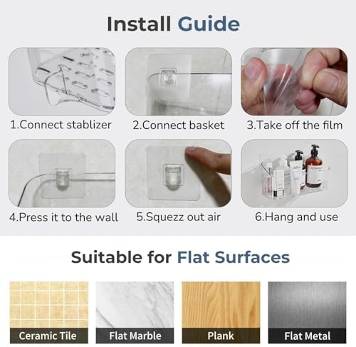 DEEIF Shower Caddy Adhesive Replacement 6-Pack