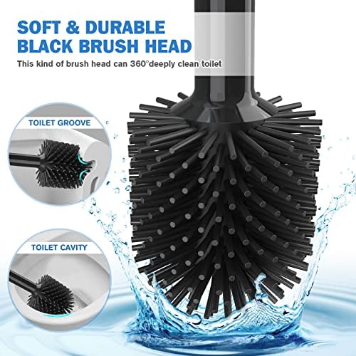 Trenti Toilet Plunger and Brush Set with Caddy Stand