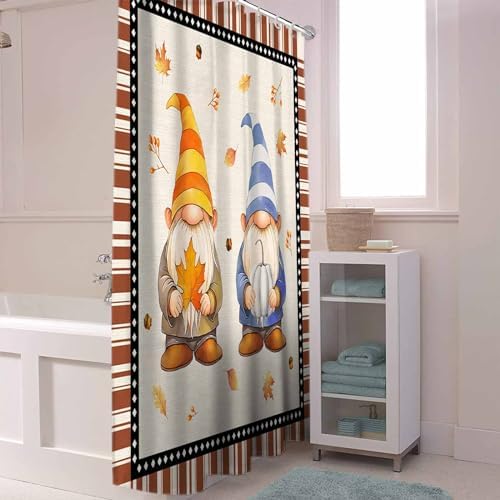Funnywall88 72x72 Inch Dwarfs Retro Shower Curtain Set with 12 Hooks