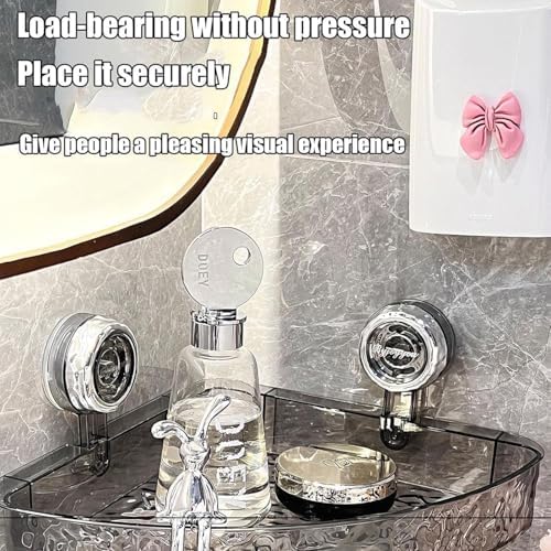 Firmstaunch Suction Cup Storage Box - No Drill Large Capacity B Grey