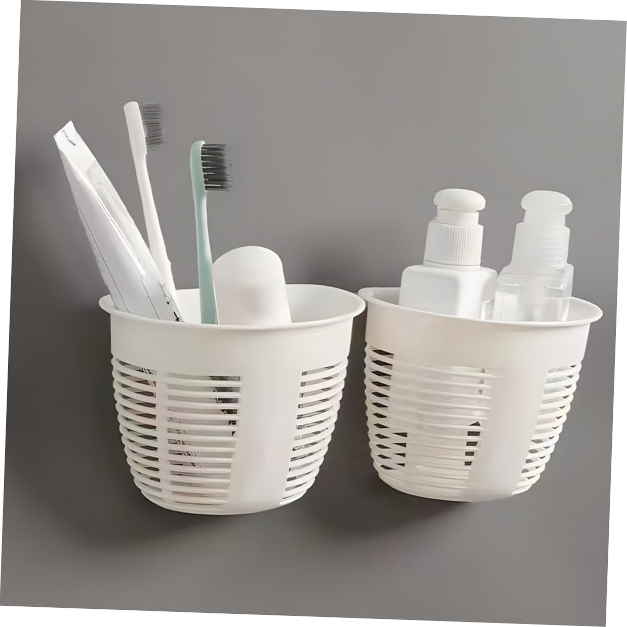 4PCS Wall Storage Basket Drainage Bathroom Organizer 1