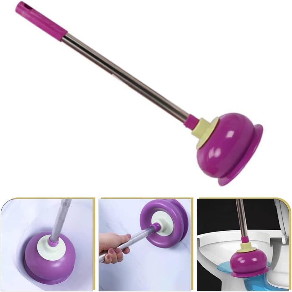 Angoily Purple Toilet Plunger with Handle