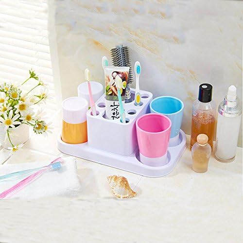 Eslite Toothbrush Holder and Large Organizer Stand for Bathroom