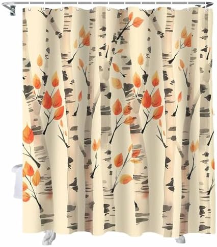 72 Inch Forest Watercolor Shower Curtain Set