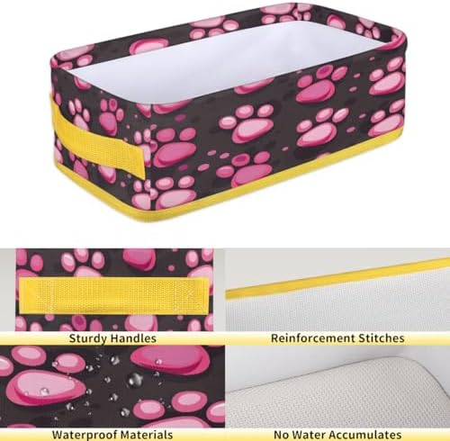 Tablerazzi Dog Paw Print Toilet Paper Basket with Handle