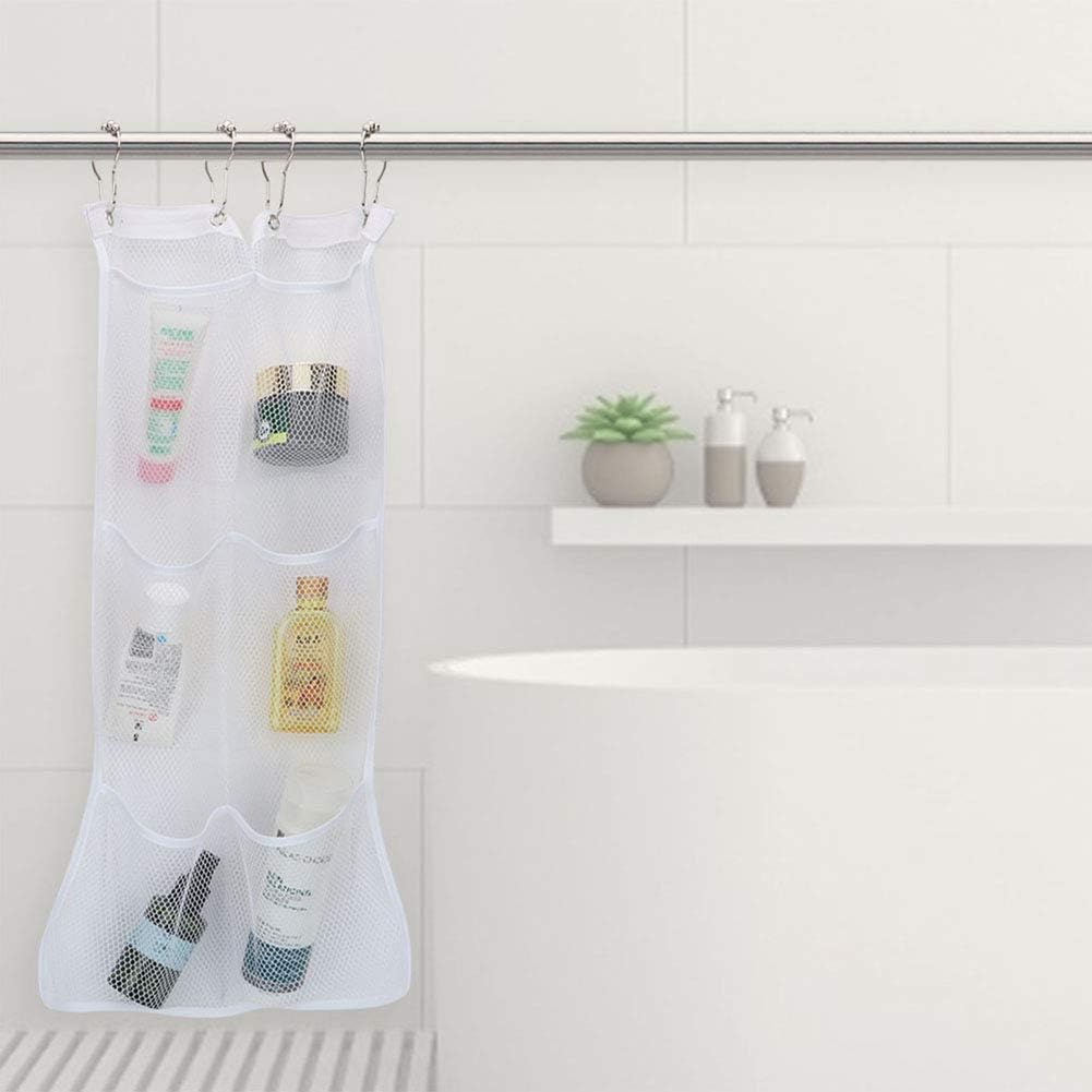 Hanging Mesh Bath Bag with S Shaped Hook for Quick Drying