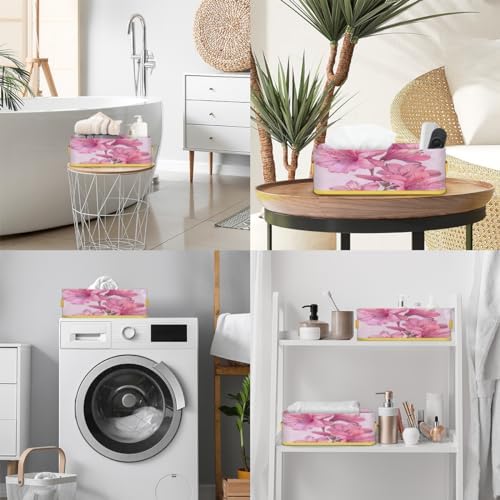 Pinks Floral Toilet Paper Baskets for Bathroom Storage 1