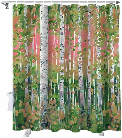 72 Inches Waterproof Shower Curtain Set with 12 Hooks 1