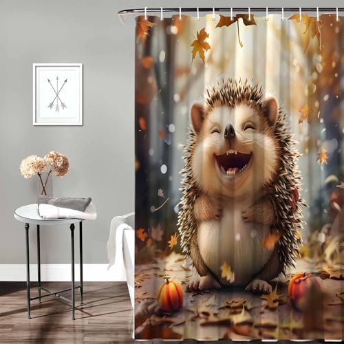 Funnywall88 72 Inches Maple Cartoon Shower Curtain Set