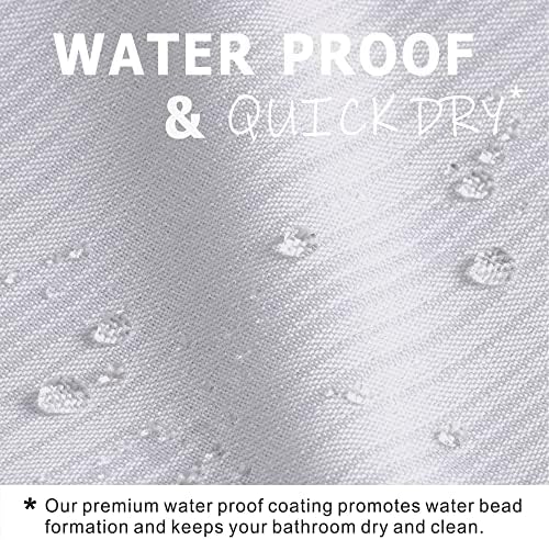 Popkozzi White Linen Textured Shower Curtain 72x72 1